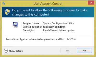 To continue, type an administrator password - UAC