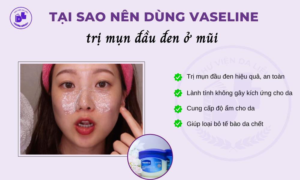 tai sao nen dung vaseline tri mun dau den o mui 1