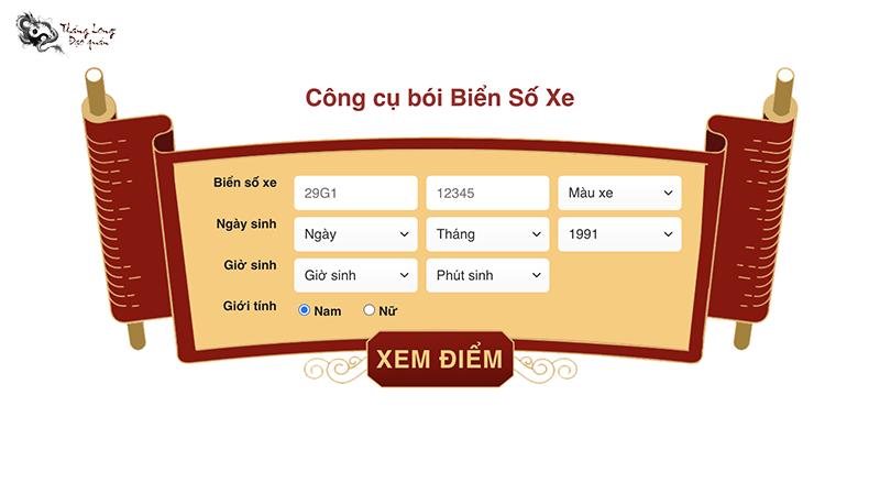 Công cụ bói biển số xe giúp bạn có biển số xe hợp phong thủy