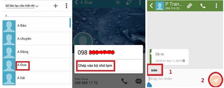 Cách gửi số điện thoại qua tin nhắn trên Android: Gửi thủ công