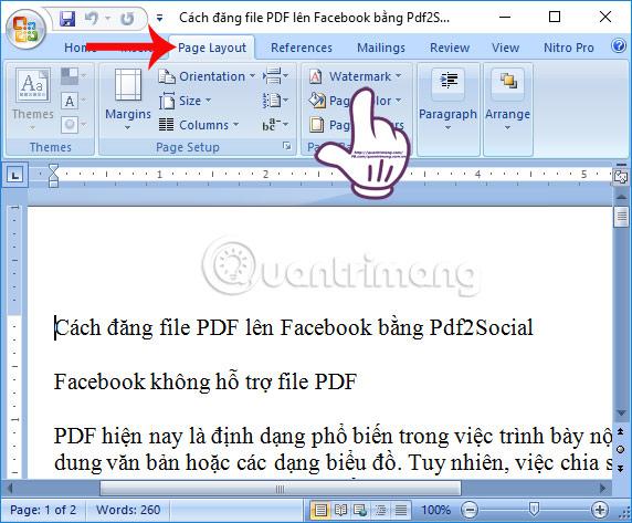 Cách chèn, xóa bỏ watermark trong tài liệu Word