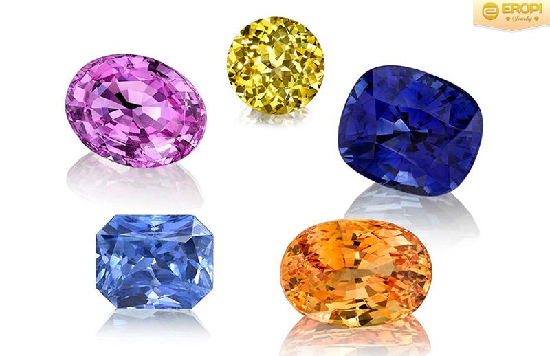 Bảng màu sắc của đá Sapphire