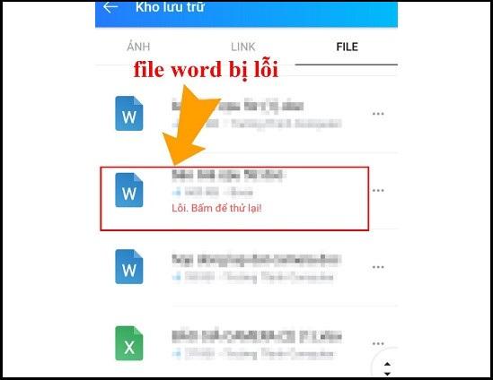 Nguyên nhân và cách khắc phục không tải được file Word từ Zalo